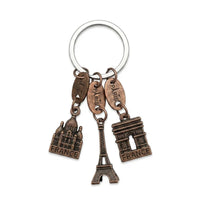 3 porte-clés souvenir monument de Paris