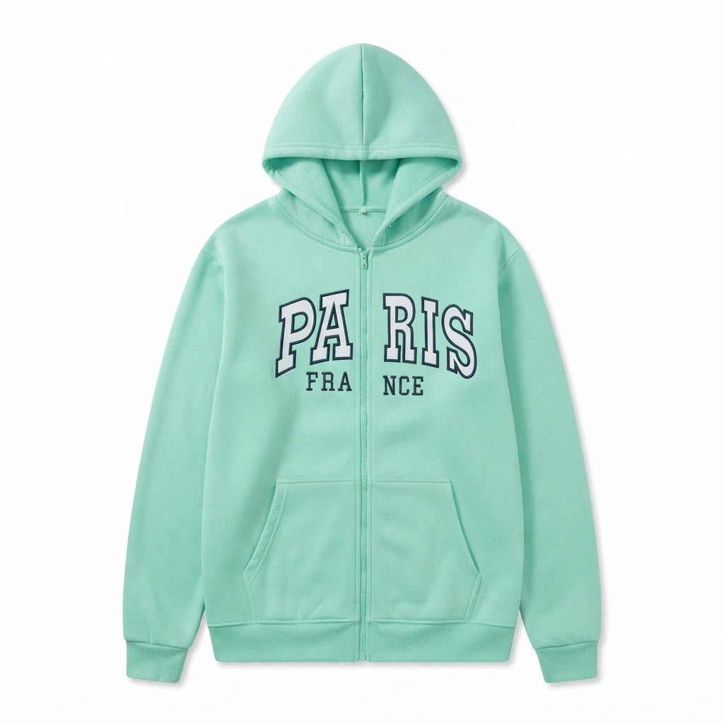 Sweat à capuche zippé Paris