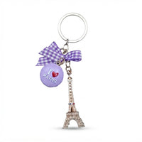 Parisian Charm Keychains – Iridescent Bear, Unicorn & Eiffel Tower Collection