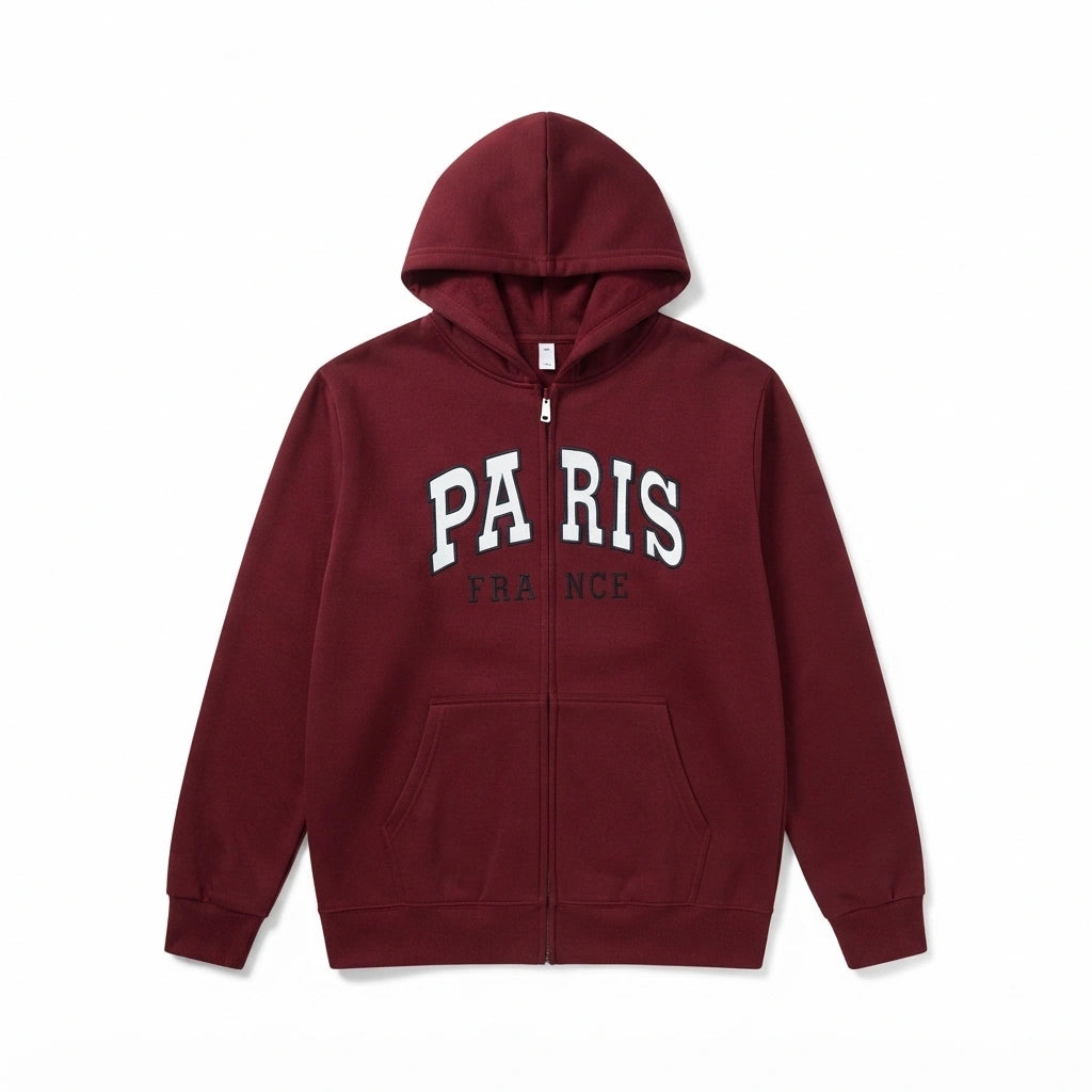 Sweat à capuche zippé Paris