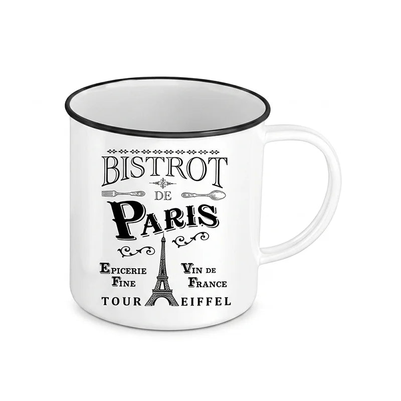 Mug émaillé Vintage Bistrot de Paris