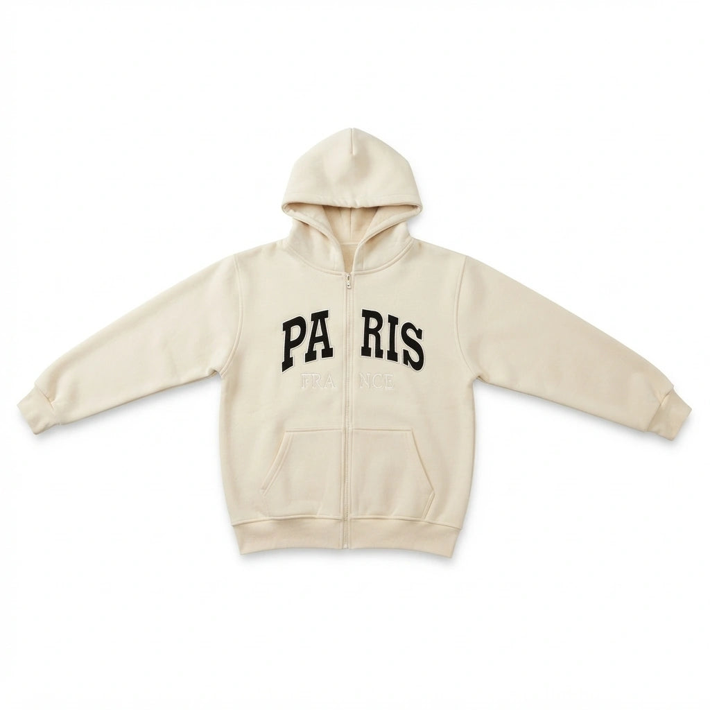 Sweat à capuche zippé Paris