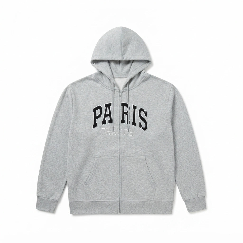 Sweat à capuche zippé Paris
