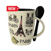 Paris Landmark Mug with Matching Spoon