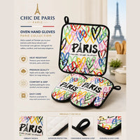 Chic de Paris Oven Mitt & Pot Holder Set