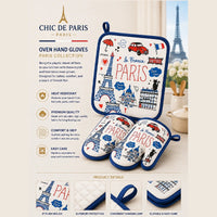 Chic de Paris Oven Mitt & Pot Holder Set