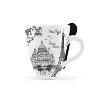 Paris Landmark Mug with Matching Spoon