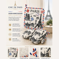 Chic de Paris Oven Mitt & Pot Holder Set