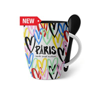 Paris Landmark Mug with Matching Spoon