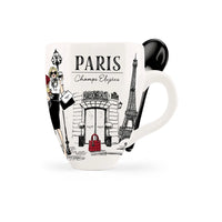 Paris Landmark Mug with Matching Spoon