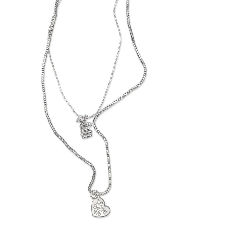 Layered Paris Charm Necklace