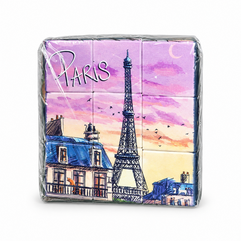 Paris Landmarks Magic Puzzle Cube