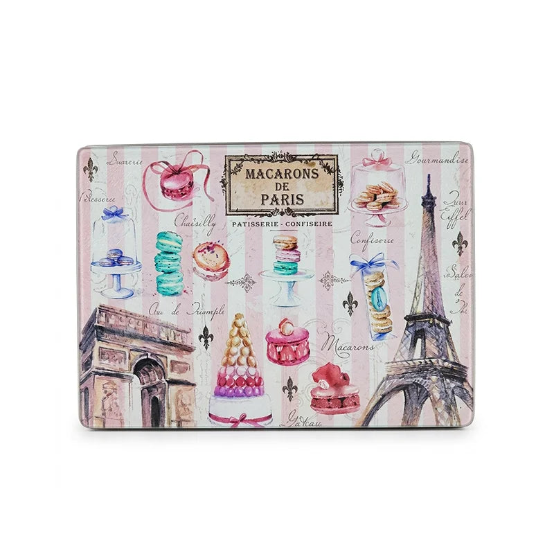 Paris Landmarks Glass Chopping Board