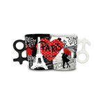 Paris Interlocking Couple Mugs Set