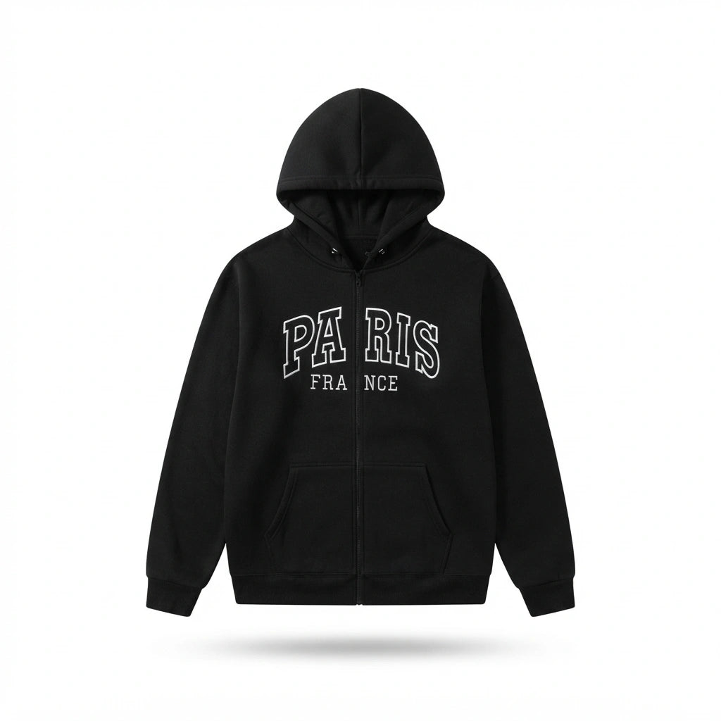Sweat à capuche zippé Paris