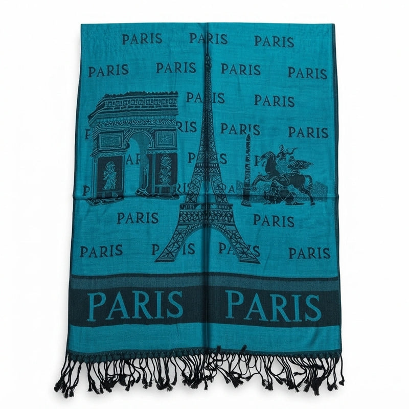 Paris Teal Scarf and Pashmina
