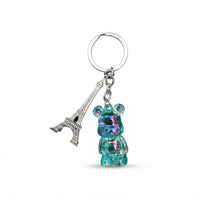 Parisian Charm Keychains – Iridescent Bear, Unicorn & Eiffel Tower Collection