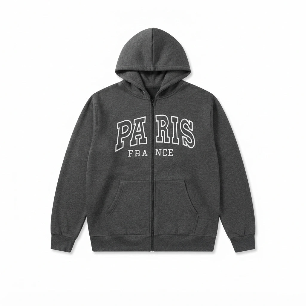 Sweat à capuche zippé Paris