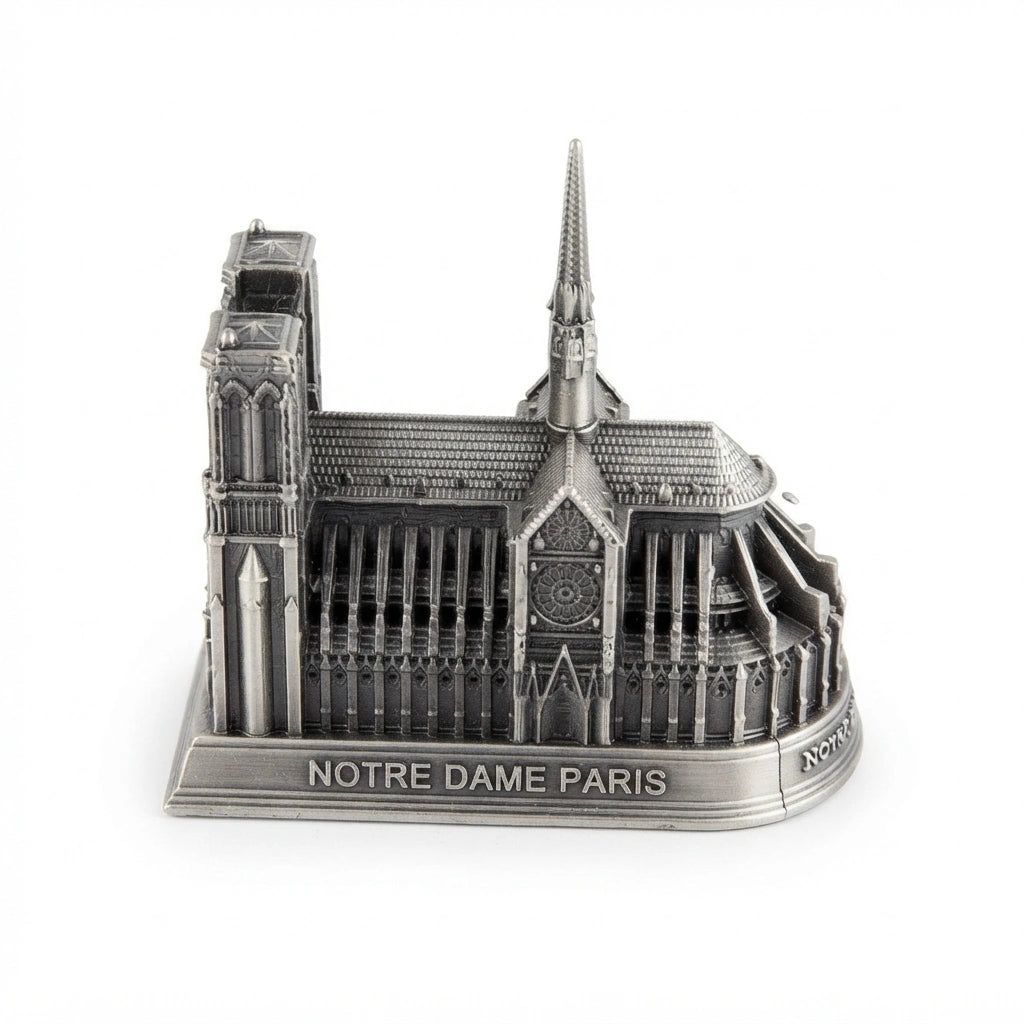 Pewter Notre-Dame Statue