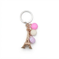 Parisian Charm Keychains – Iridescent Bear, Unicorn & Eiffel Tower Collection