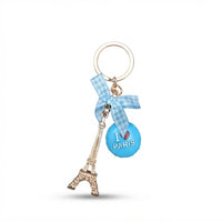 Parisian Charm Keychains – Iridescent Bear, Unicorn & Eiffel Tower Collection
