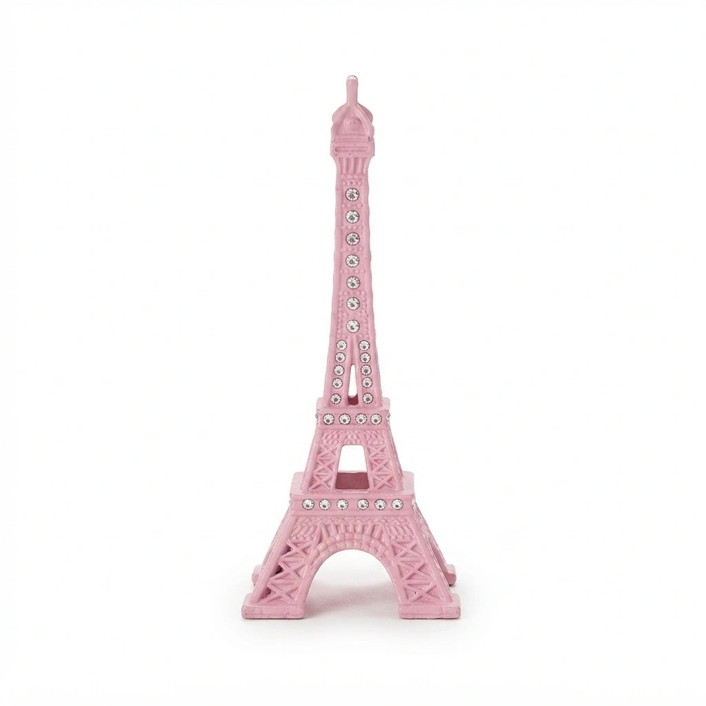Miniature statue réplique de la tour Eiffel avec strass diamantés