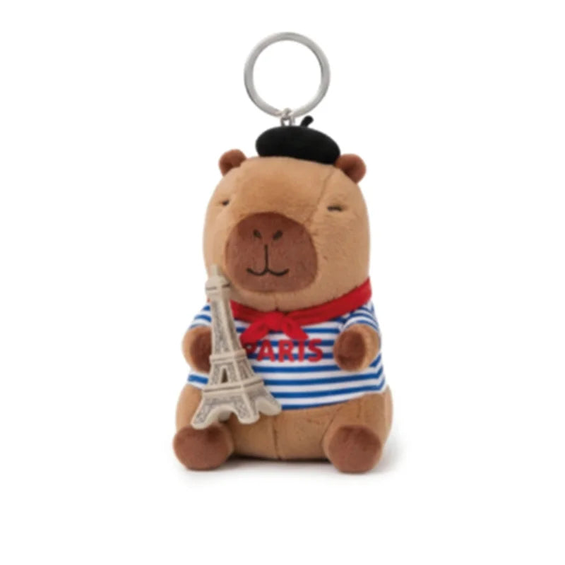 Kids French Capybara Plush Keychain