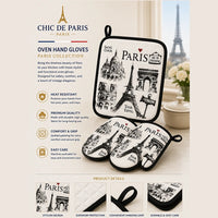 Chic de Paris Oven Mitt & Pot Holder Set