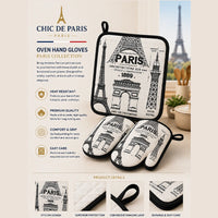 Chic de Paris Oven Mitt & Pot Holder Set