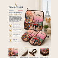 Chic de Paris Oven Mitt & Pot Holder Set