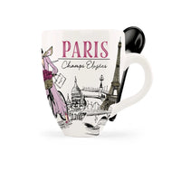 Paris Landmark Mug with Matching Spoon
